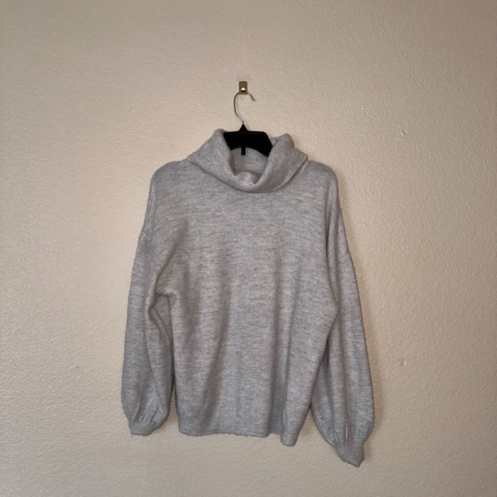 Gray Turtleneck Sweater